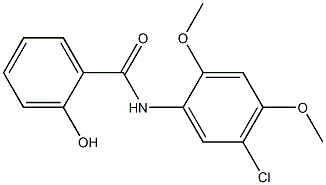 N-(5-chloro-2,4-dimethoxyphenyl)-2-hydroxybenzamide Struktur