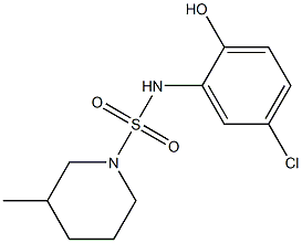 N-(5-chloro-2-hydroxyphenyl)-3-methylpiperidine-1-sulfonamide Struktur