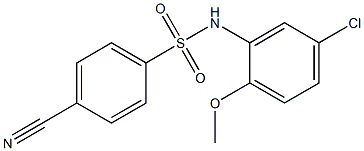 N-(5-chloro-2-methoxyphenyl)-4-cyanobenzene-1-sulfonamide Struktur