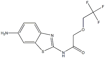 N-(6-amino-1,3-benzothiazol-2-yl)-2-(2,2,2-trifluoroethoxy)acetamide Struktur