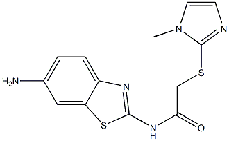 N-(6-amino-1,3-benzothiazol-2-yl)-2-[(1-methyl-1H-imidazol-2-yl)sulfanyl]acetamide Struktur