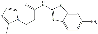 N-(6-amino-1,3-benzothiazol-2-yl)-3-(2-methyl-1H-imidazol-1-yl)propanamide Struktur