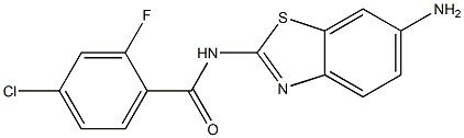 N-(6-amino-1,3-benzothiazol-2-yl)-4-chloro-2-fluorobenzamide Struktur