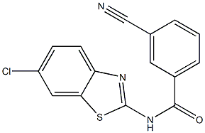 N-(6-chloro-1,3-benzothiazol-2-yl)-3-cyanobenzamide Struktur