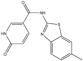 N-(6-methyl-1,3-benzothiazol-2-yl)-6-oxo-1,6-dihydropyridine-3-carboxamide Struktur