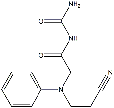 N-(aminocarbonyl)-2-[(2-cyanoethyl)(phenyl)amino]acetamide Struktur