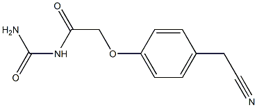 N-(aminocarbonyl)-2-[4-(cyanomethyl)phenoxy]acetamide Struktur