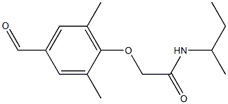 N-(butan-2-yl)-2-(4-formyl-2,6-dimethylphenoxy)acetamide Struktur