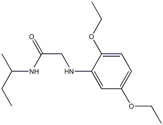 N-(butan-2-yl)-2-[(2,5-diethoxyphenyl)amino]acetamide Struktur