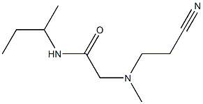 N-(butan-2-yl)-2-[(2-cyanoethyl)(methyl)amino]acetamide Struktur