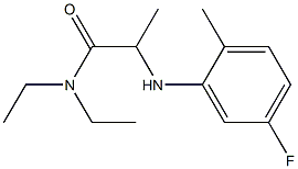 N,N-diethyl-2-[(5-fluoro-2-methylphenyl)amino]propanamide Struktur