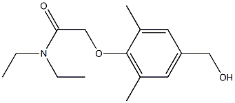 N,N-diethyl-2-[4-(hydroxymethyl)-2,6-dimethylphenoxy]acetamide Struktur