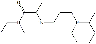 N,N-diethyl-2-{[3-(2-methylpiperidin-1-yl)propyl]amino}propanamide Struktur