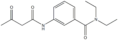 N,N-diethyl-3-(3-oxobutanamido)benzamide Struktur