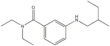 N,N-diethyl-3-[(2-methylbutyl)amino]benzamide Struktur