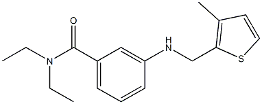 N,N-diethyl-3-{[(3-methylthiophen-2-yl)methyl]amino}benzamide Struktur