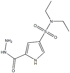 N,N-diethyl-5-(hydrazinocarbonyl)-1H-pyrrole-3-sulfonamide Struktur