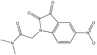 N,N-dimethyl-2-(5-nitro-2,3-dioxo-2,3-dihydro-1H-indol-1-yl)acetamide Struktur