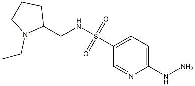 N-[(1-ethylpyrrolidin-2-yl)methyl]-6-hydrazinylpyridine-3-sulfonamide Struktur