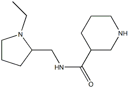 N-[(1-ethylpyrrolidin-2-yl)methyl]piperidine-3-carboxamide Struktur