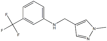 N-[(1-methyl-1H-pyrazol-4-yl)methyl]-3-(trifluoromethyl)aniline Struktur