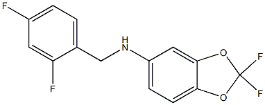 N-[(2,4-difluorophenyl)methyl]-2,2-difluoro-2H-1,3-benzodioxol-5-amine Struktur