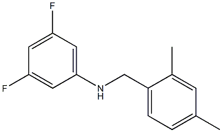 N-[(2,4-dimethylphenyl)methyl]-3,5-difluoroaniline Struktur