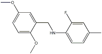 N-[(2,5-dimethoxyphenyl)methyl]-2-fluoro-4-methylaniline Struktur