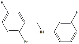 N-[(2-bromo-5-fluorophenyl)methyl]-3-fluoroaniline Struktur