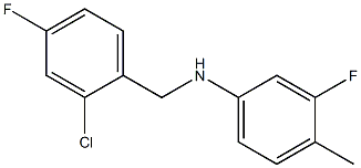 N-[(2-chloro-4-fluorophenyl)methyl]-3-fluoro-4-methylaniline Struktur