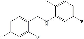 N-[(2-chloro-4-fluorophenyl)methyl]-5-fluoro-2-methylaniline Struktur