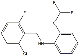 N-[(2-chloro-6-fluorophenyl)methyl]-2-[(difluoromethyl)sulfanyl]aniline Struktur