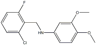 N-[(2-chloro-6-fluorophenyl)methyl]-3,4-dimethoxyaniline Struktur