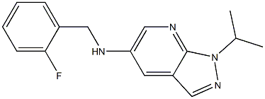 N-[(2-fluorophenyl)methyl]-1-(propan-2-yl)-1H-pyrazolo[3,4-b]pyridin-5-amine Struktur