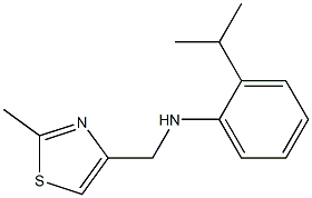 N-[(2-methyl-1,3-thiazol-4-yl)methyl]-2-(propan-2-yl)aniline Struktur