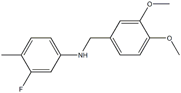 N-[(3,4-dimethoxyphenyl)methyl]-3-fluoro-4-methylaniline Struktur