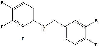 N-[(3-bromo-4-fluorophenyl)methyl]-2,3,4-trifluoroaniline Struktur