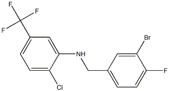 N-[(3-bromo-4-fluorophenyl)methyl]-2-chloro-5-(trifluoromethyl)aniline Struktur