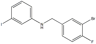 N-[(3-bromo-4-fluorophenyl)methyl]-3-iodoaniline Struktur