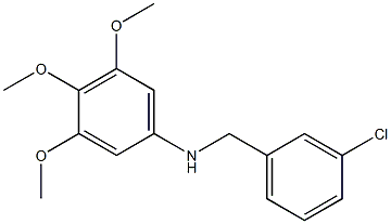 N-[(3-chlorophenyl)methyl]-3,4,5-trimethoxyaniline Struktur