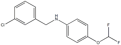 N-[(3-chlorophenyl)methyl]-4-(difluoromethoxy)aniline Struktur