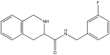 N-[(3-fluorophenyl)methyl]-1,2,3,4-tetrahydroisoquinoline-3-carboxamide Struktur