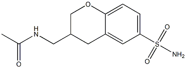 N-[(6-sulfamoyl-3,4-dihydro-2H-1-benzopyran-3-yl)methyl]acetamide Struktur