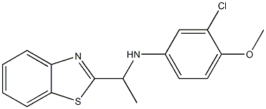 N-[1-(1,3-benzothiazol-2-yl)ethyl]-3-chloro-4-methoxyaniline Struktur