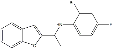 N-[1-(1-benzofuran-2-yl)ethyl]-2-bromo-4-fluoroaniline Struktur