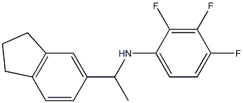 N-[1-(2,3-dihydro-1H-inden-5-yl)ethyl]-2,3,4-trifluoroaniline Struktur