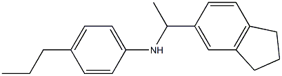 N-[1-(2,3-dihydro-1H-inden-5-yl)ethyl]-4-propylaniline Struktur