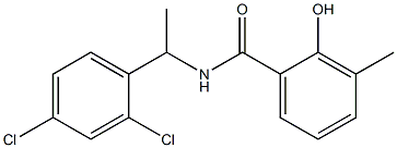 N-[1-(2,4-dichlorophenyl)ethyl]-2-hydroxy-3-methylbenzamide Struktur