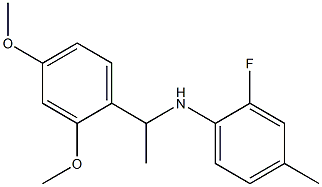 N-[1-(2,4-dimethoxyphenyl)ethyl]-2-fluoro-4-methylaniline Struktur