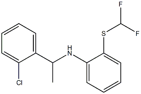 N-[1-(2-chlorophenyl)ethyl]-2-[(difluoromethyl)sulfanyl]aniline Struktur